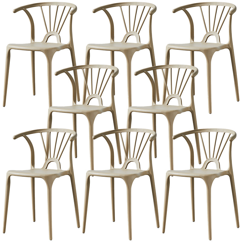 Chaise de salle à manger empilable en plastique à dossier de Wishbone de chaise contemporaine à la maison