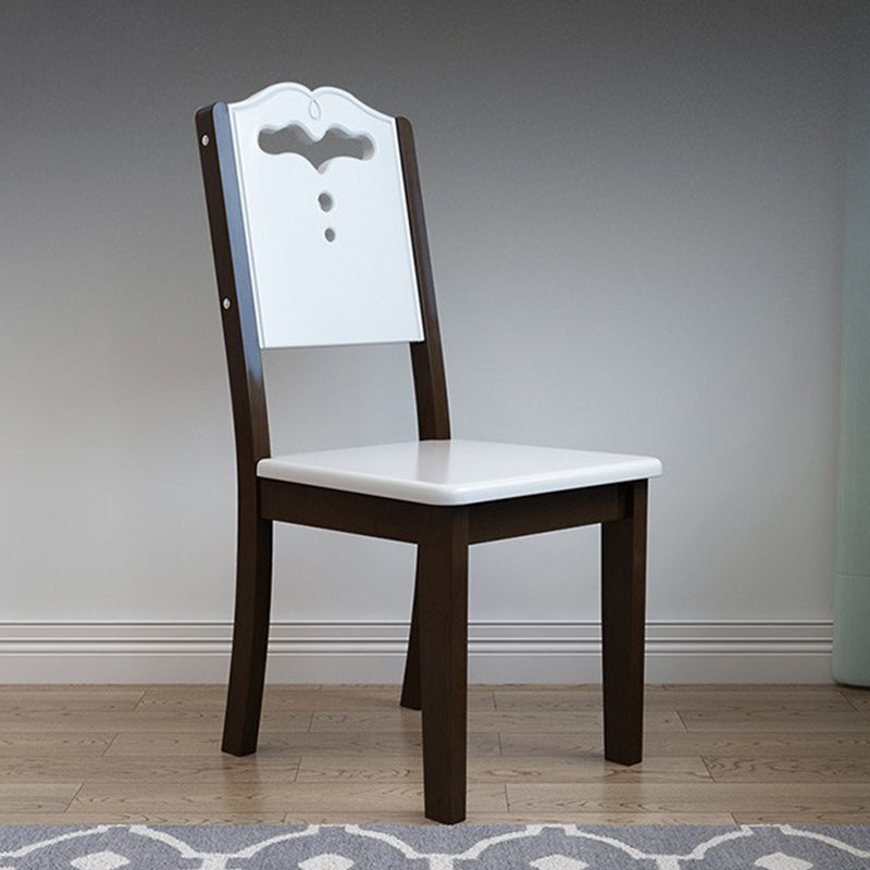 Chaise latéral de salle à manger en bois contemporain