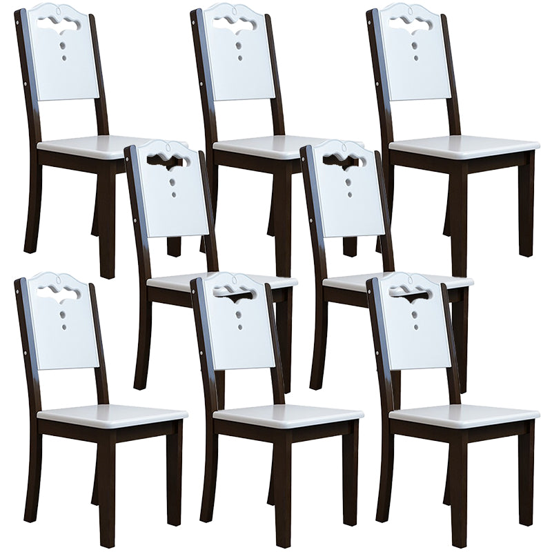 Chaise latéral de salle à manger en bois contemporain