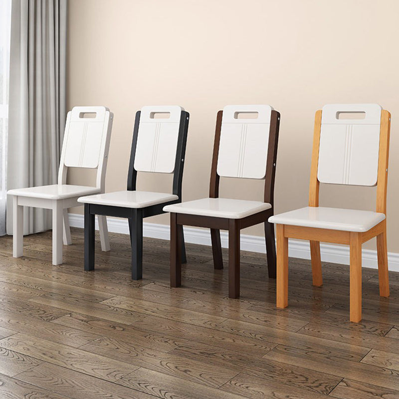 Chaise latéral de salle à manger en bois contemporain