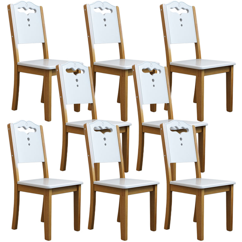 Chaise latéral de salle à manger en bois contemporain