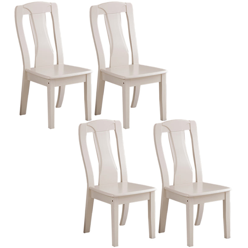 Chaise de salle à manger traditionnelle en bois massif, chaise latérale à dossier à lattes pour la maison