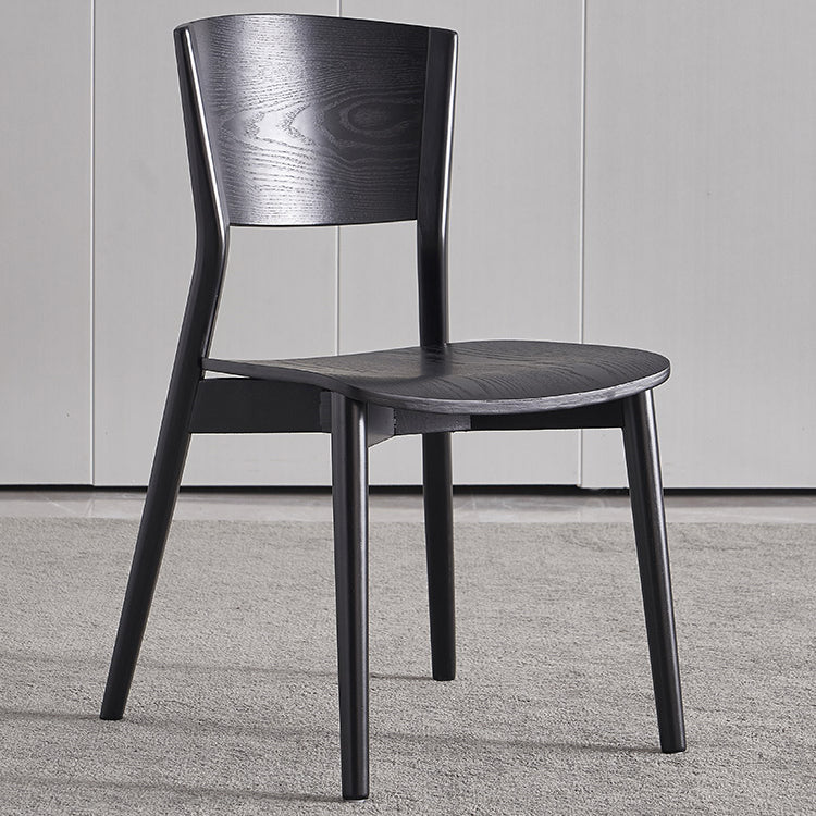 Chaises de salle à manger latérales contemporaines en bois avec chaises sans bras de salle à manger à 4 pieds