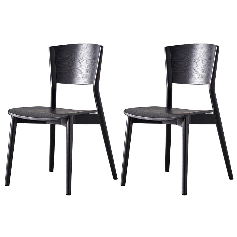 Chaises de salle à manger latérales contemporaines en bois avec chaises sans bras de salle à manger à 4 pieds
