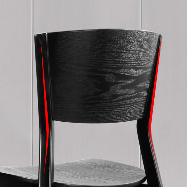 Chaises de salle à manger latérales contemporaines en bois avec chaises sans bras de salle à manger à 4 pieds