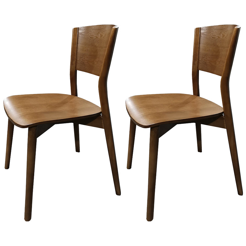 Chaises de salle à manger latérales contemporaines en bois avec chaises sans bras de salle à manger à 4 pieds