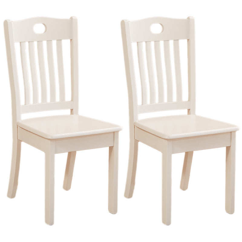 Contemporary Square Solid Wooden Chairs Armless Chairs for Dining Room
