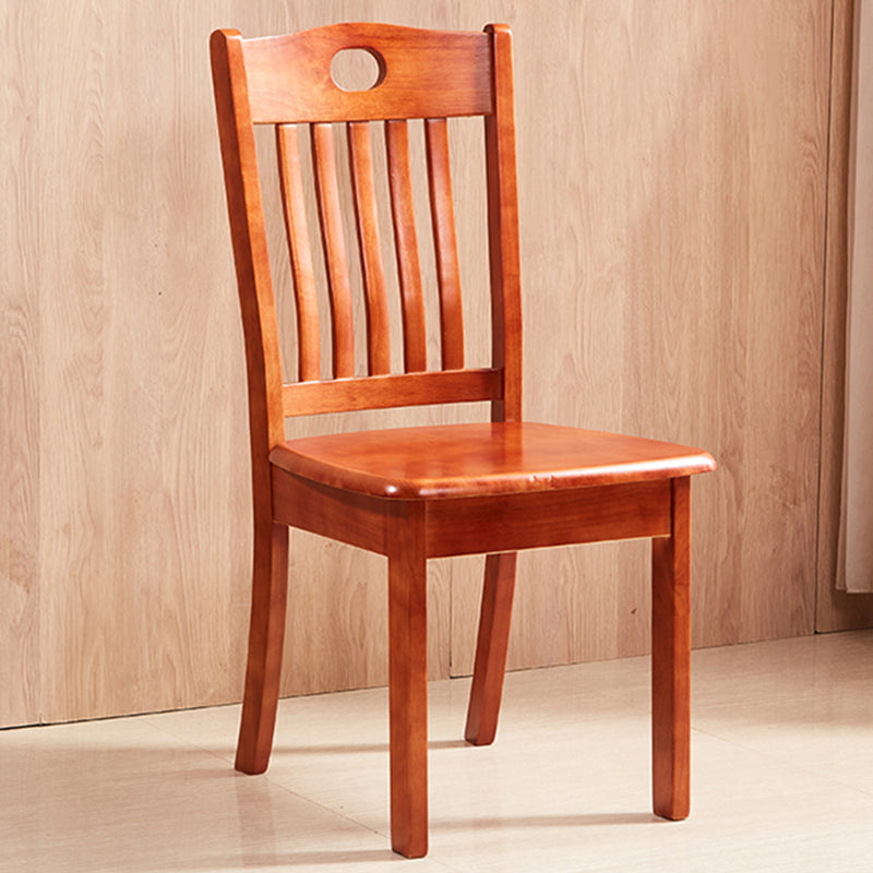 Contemporary Square Solid Wooden Chairs Armless Chairs for Dining Room