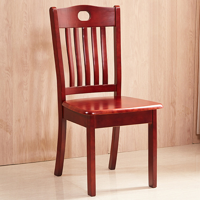 Contemporary Square Solid Wooden Chairs Armless Chairs for Dining Room
