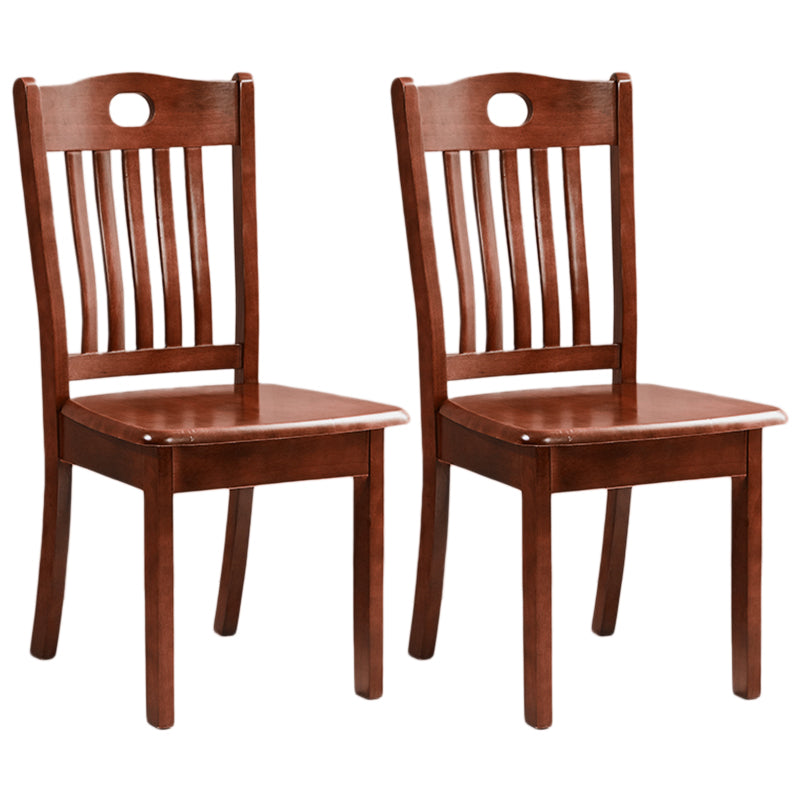 Contemporary Square Solid Wooden Chairs Armless Chairs for Dining Room