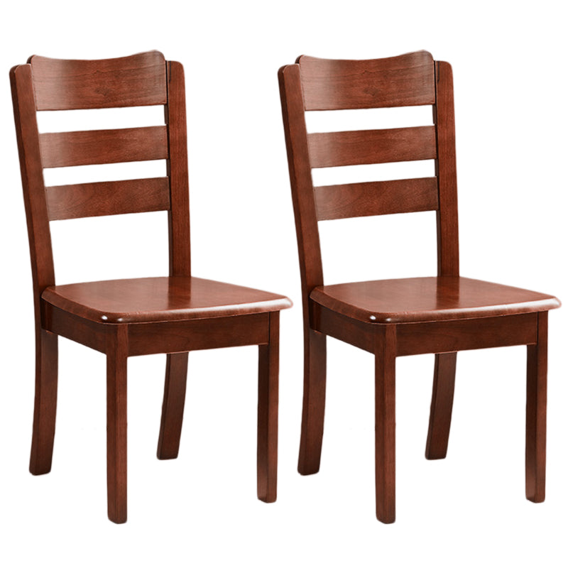 Contemporary Square Solid Wooden Chairs Armless Chairs for Dining Room