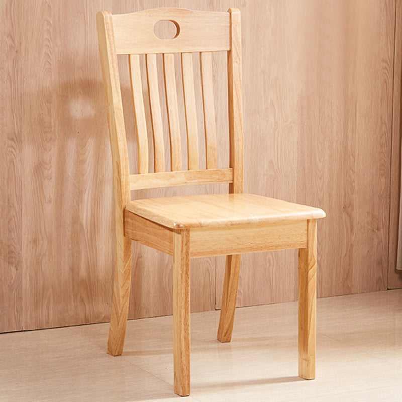 Contemporary Square Solid Wooden Chairs Armless Chairs for Dining Room