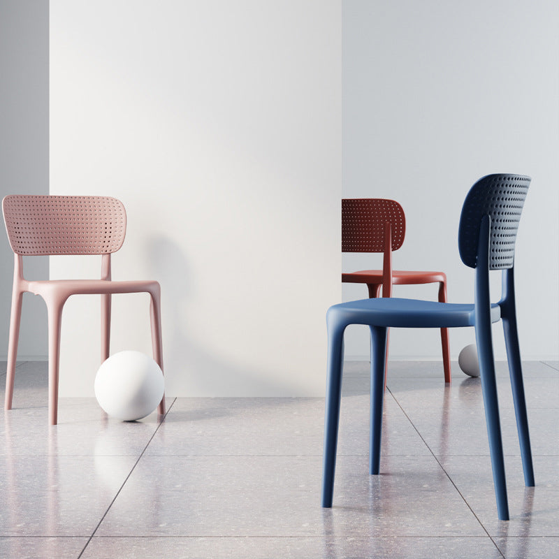 Contemporary Dining Chairs Plastic Dining Armless Side Chair for Home Use