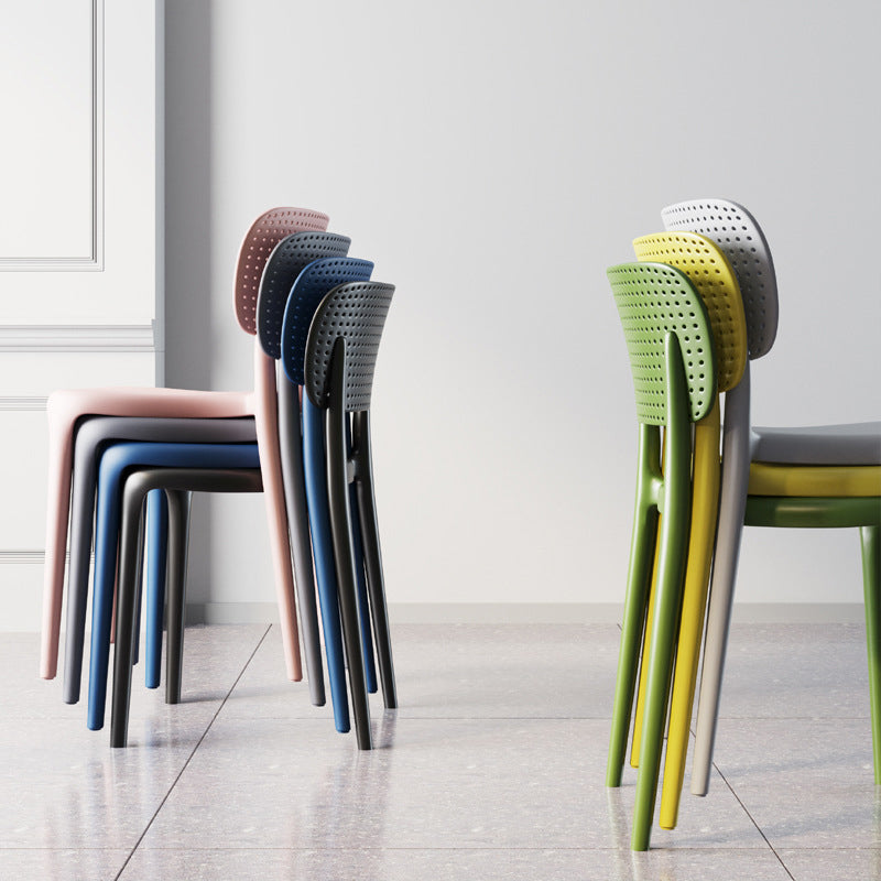 Contemporary Dining Chairs Plastic Dining Armless Side Chair for Home Use