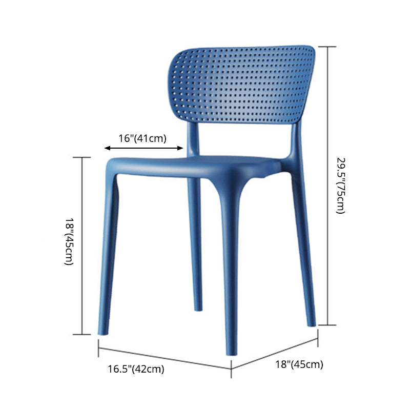 Contemporary Dining Chairs Plastic Dining Armless Side Chair for Home Use