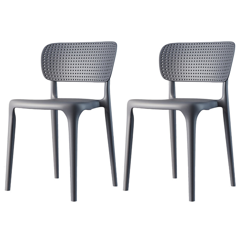 Contemporary Dining Chairs Plastic Dining Armless Side Chair for Home Use