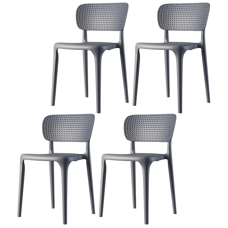 Contemporary Dining Chairs Plastic Dining Armless Side Chair for Home Use