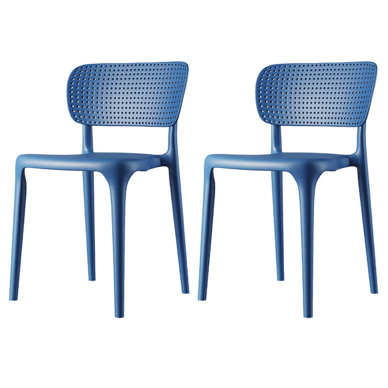 Contemporary Dining Chairs Plastic Dining Armless Side Chair for Home Use