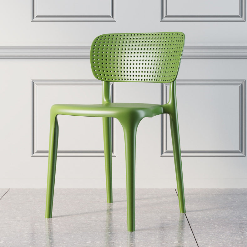 Contemporary Dining Chairs Plastic Dining Armless Side Chair for Home Use