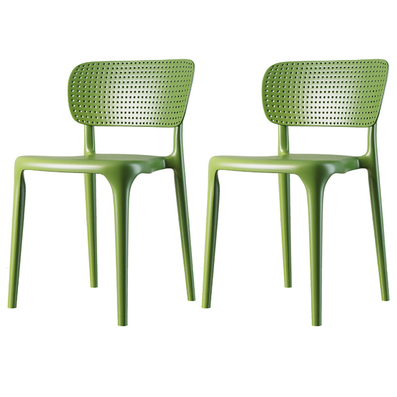 Contemporary Dining Chairs Plastic Dining Armless Side Chair for Home Use