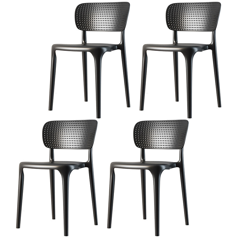 Contemporary Dining Chairs Plastic Dining Armless Side Chair for Home Use