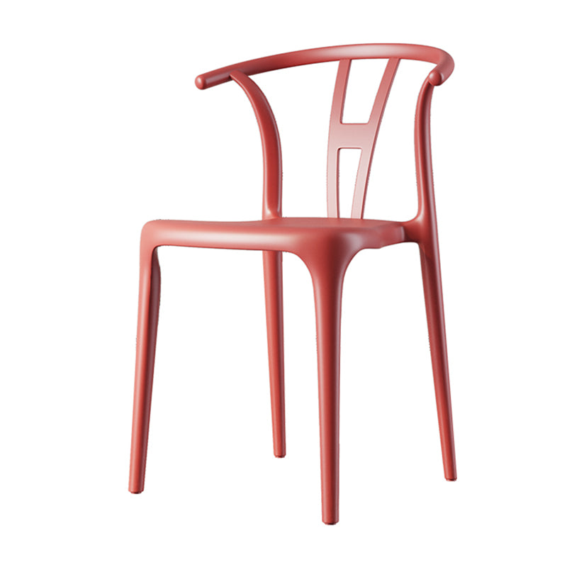 Contemporary Dining Chairs Plastic Dining Armless Side Chair for Home Use