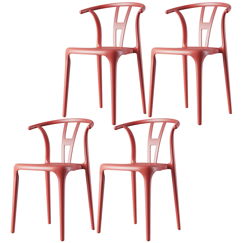 Contemporary Dining Chairs Plastic Dining Armless Side Chair for Home Use