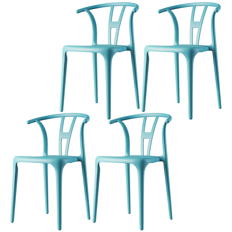 Contemporary Dining Chairs Plastic Dining Armless Side Chair for Home Use