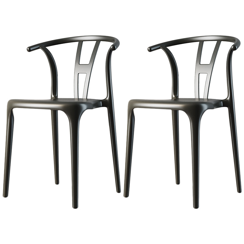 Contemporary Dining Chairs Plastic Dining Armless Side Chair for Home Use