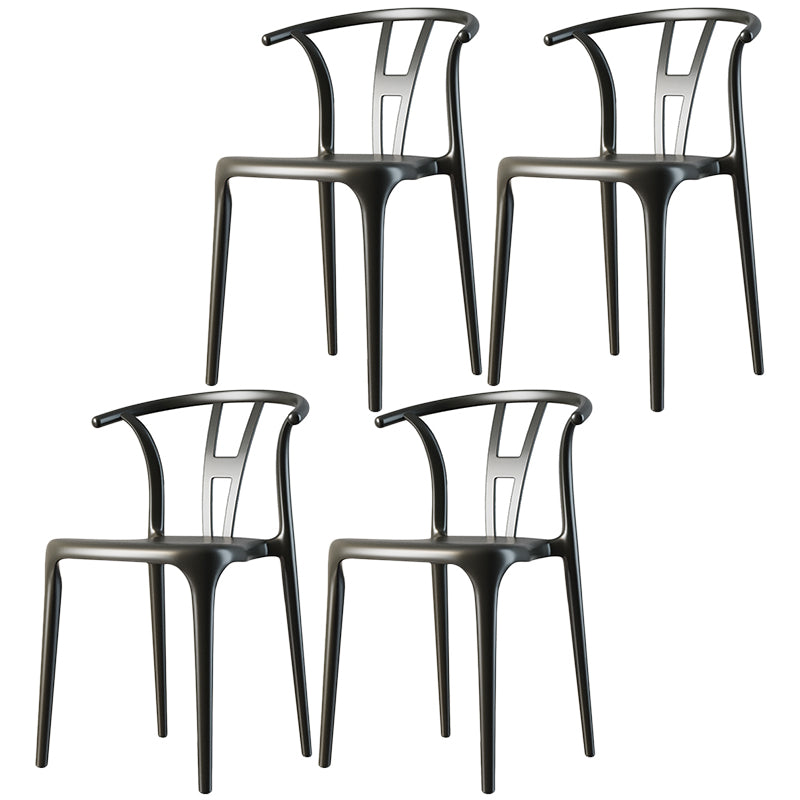 Contemporary Dining Chairs Plastic Dining Armless Side Chair for Home Use