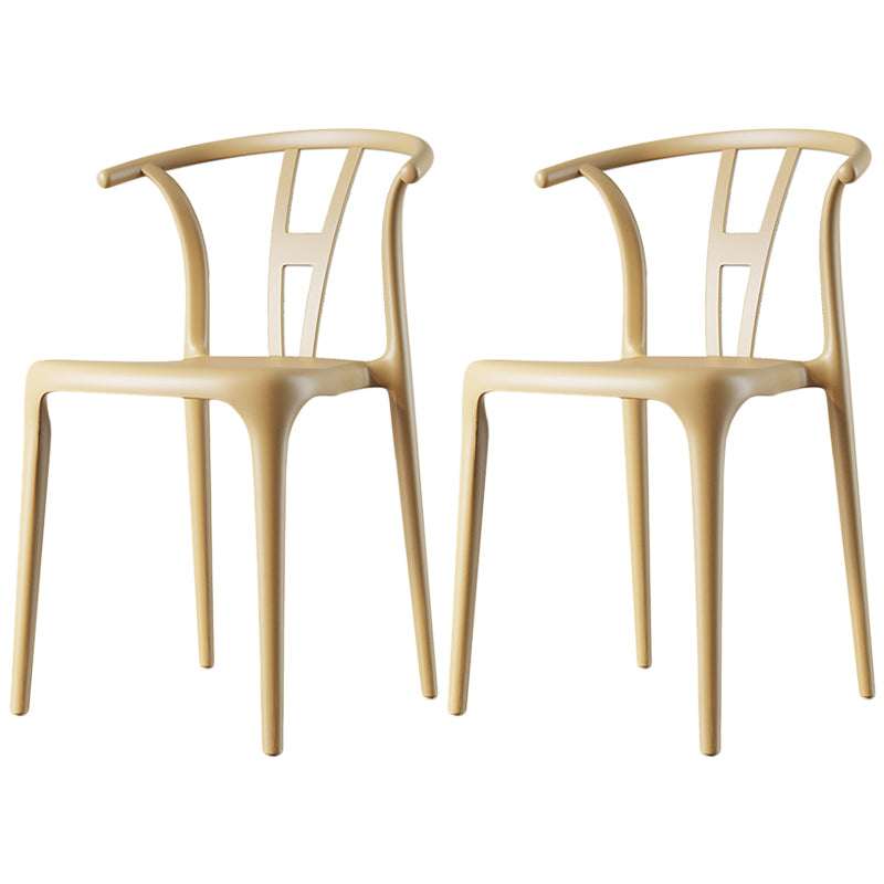 Contemporary Dining Chairs Plastic Dining Armless Side Chair for Home Use