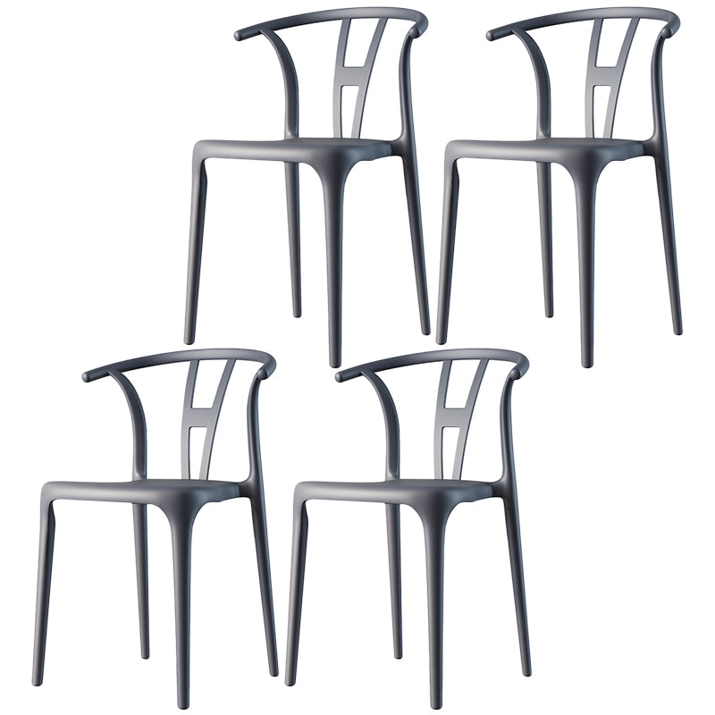 Contemporary Dining Chairs Plastic Dining Armless Side Chair for Home Use