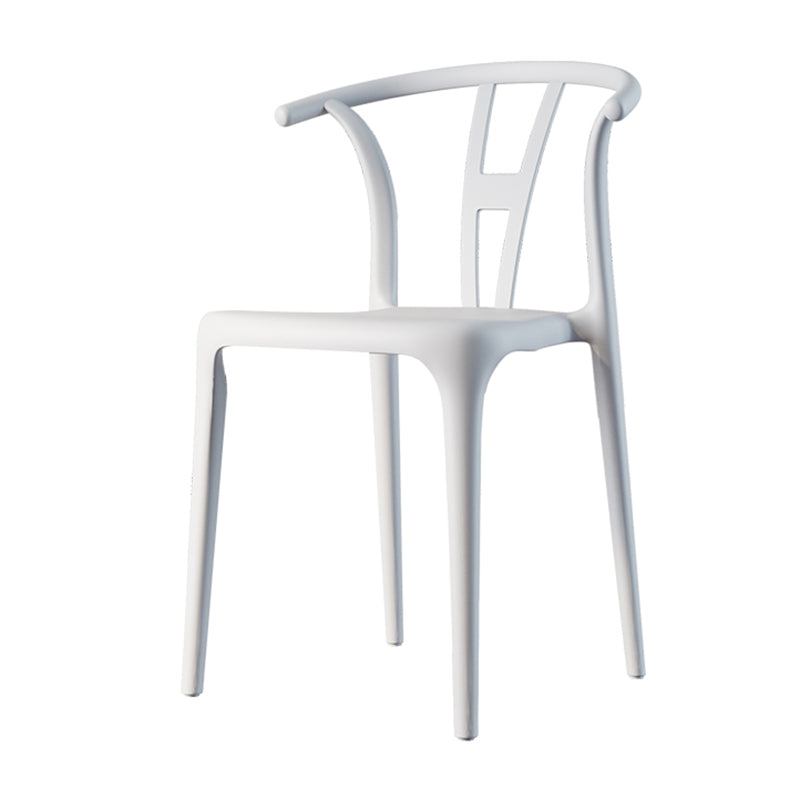 Contemporary Dining Chairs Plastic Dining Armless Side Chair for Home Use
