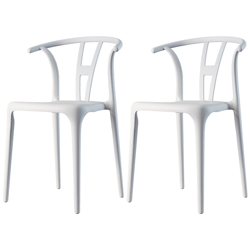 Contemporary Dining Chairs Plastic Dining Armless Side Chair for Home Use