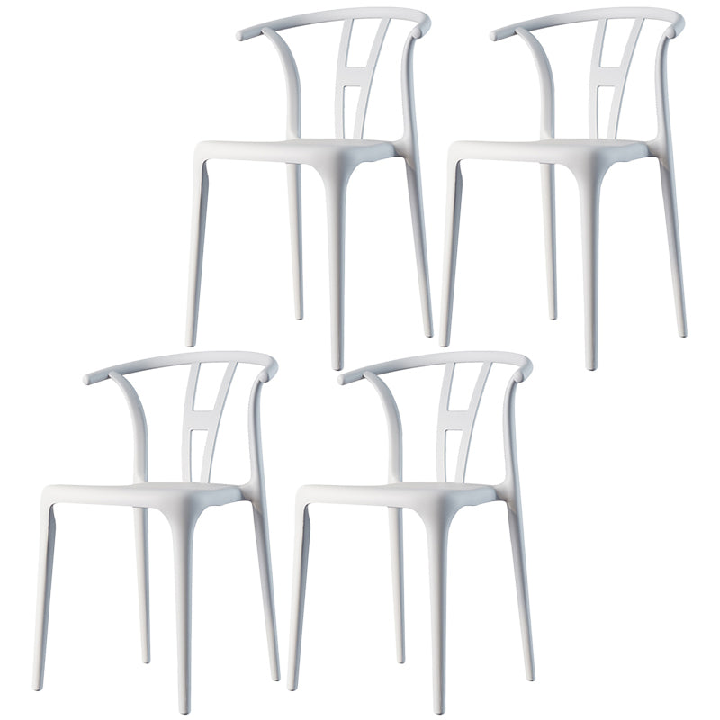 Contemporary Dining Chairs Plastic Dining Armless Side Chair for Home Use
