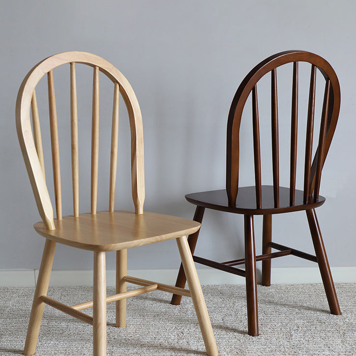 Nordic Style Solid Wood Dining Room Chair Windsor Back Side Chair for Home Use