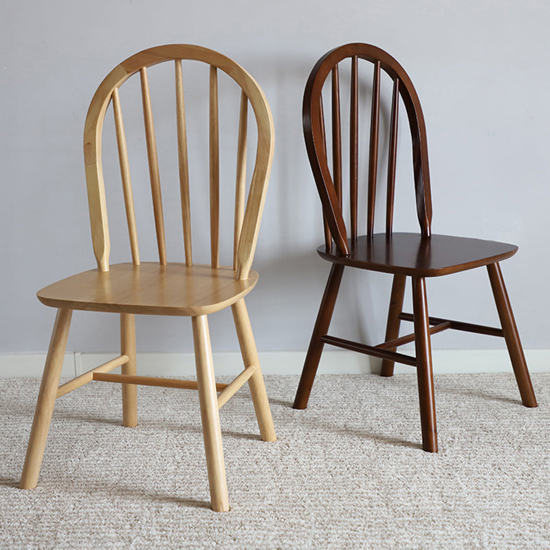 Nordic Style Solid Wood Dining Room Chair Windsor Back Side Chair for Home Use