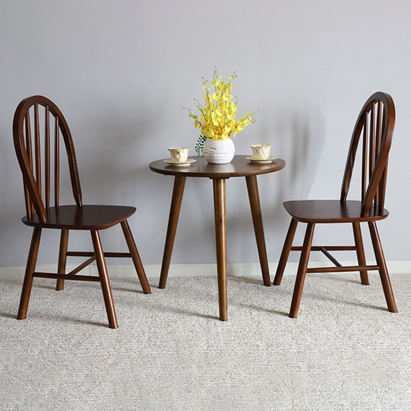 Nordic Style Solid Wood Dining Room Chair Windsor Back Side Chair for Home Use