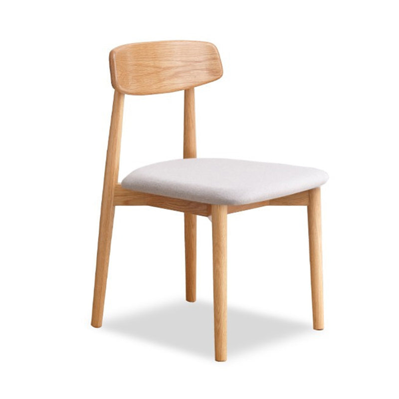 Chaise d'intérieur et d'extérieur en bois moderne, chaise d'appoint de salle à manger sans accoudoirs à dossier ouvert