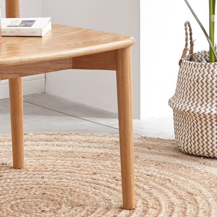 Chaise d'intérieur et d'extérieur en bois moderne, chaise d'appoint de salle à manger sans accoudoirs à dossier ouvert