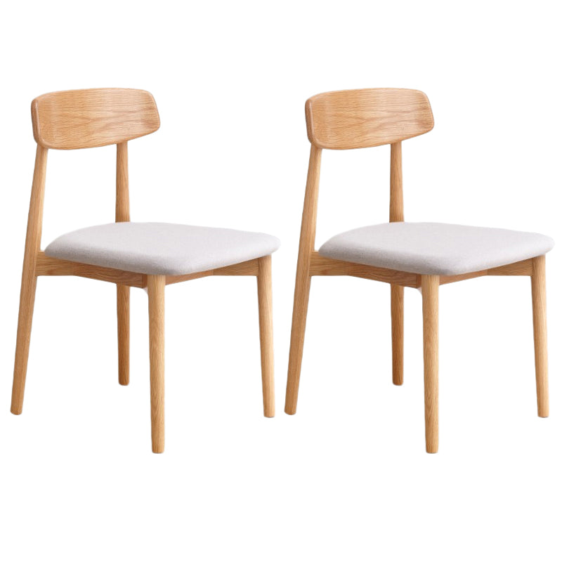 Chaise d'intérieur et d'extérieur en bois moderne, chaise d'appoint de salle à manger sans accoudoirs à dossier ouvert