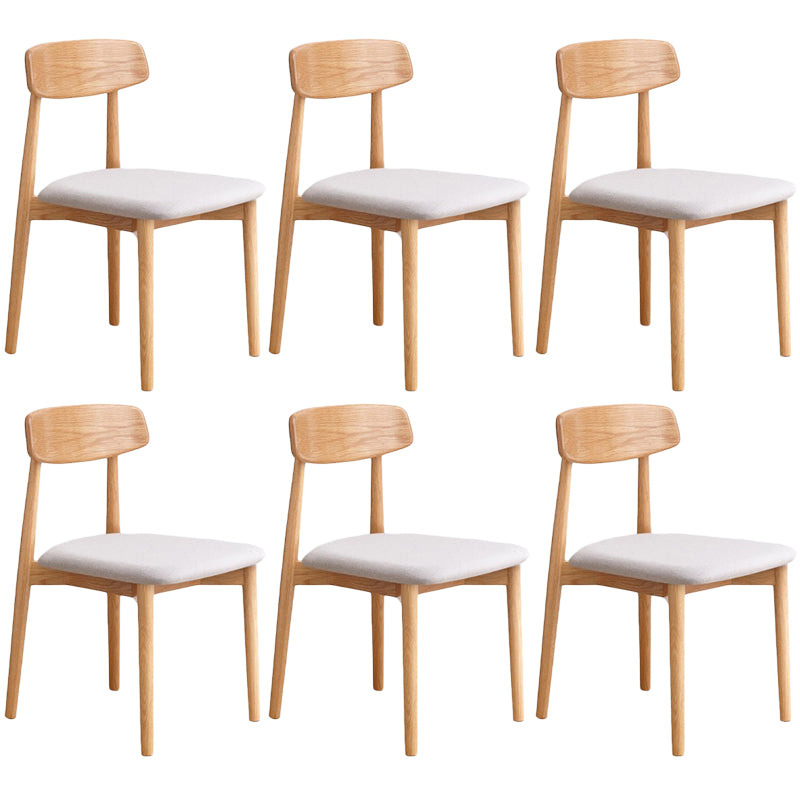 Chaise d'intérieur et d'extérieur en bois moderne, chaise d'appoint de salle à manger sans accoudoirs à dossier ouvert