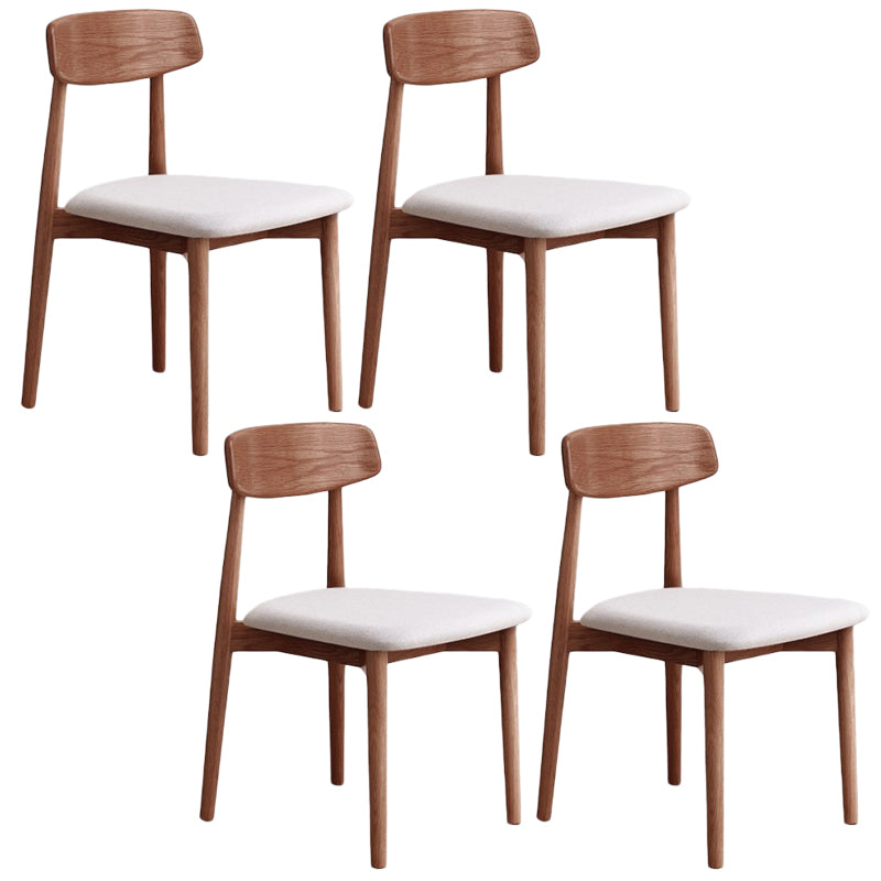 Chaise d'intérieur et d'extérieur en bois moderne, chaise d'appoint de salle à manger sans accoudoirs à dossier ouvert