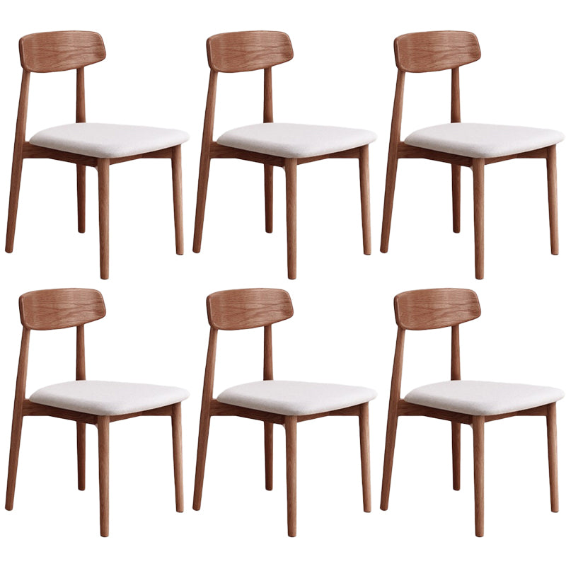 Chaise d'intérieur et d'extérieur en bois moderne, chaise d'appoint de salle à manger sans accoudoirs à dossier ouvert