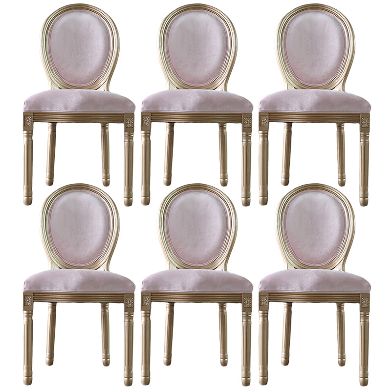 Chaise de salle à manger traditionnelle en velours, chaise latérale à dossier King Louis de 38 pouces avec 4 pieds pour restaurant