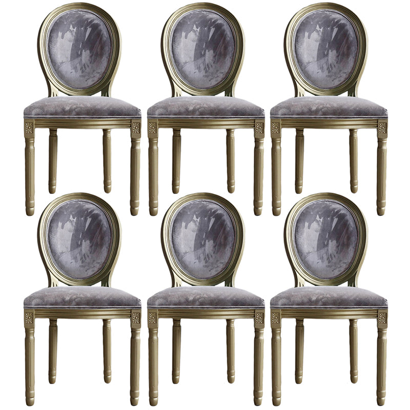 Chaise de salle à manger traditionnelle en velours, chaise latérale à dossier King Louis de 38 pouces avec 4 pieds pour restaurant