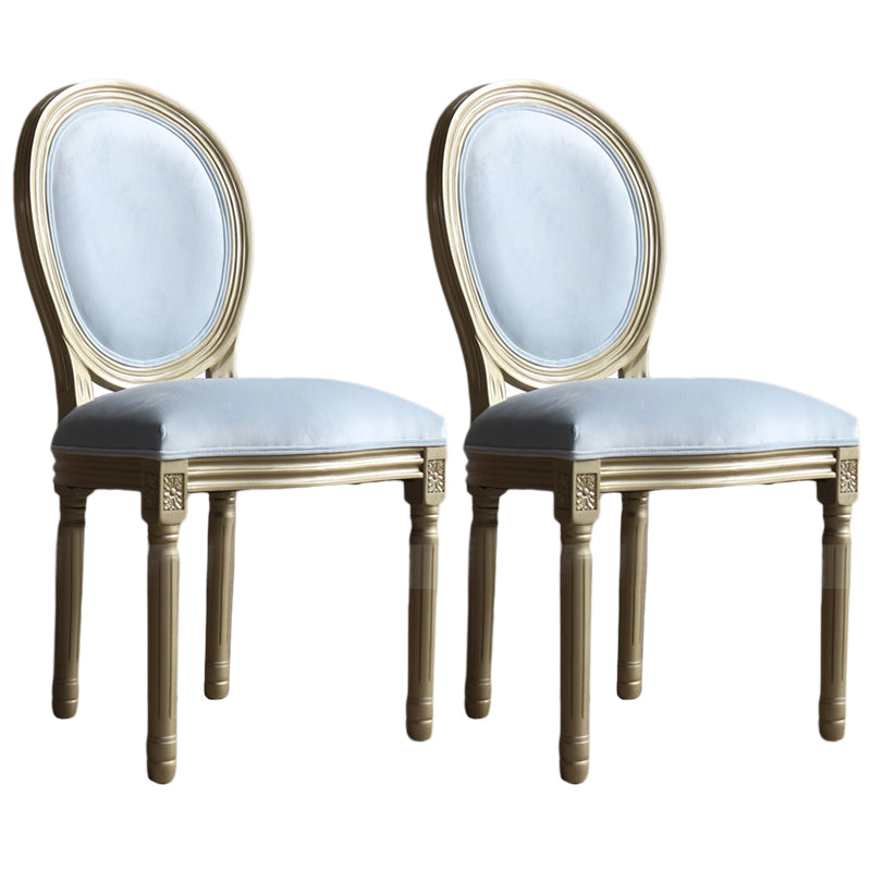 Chaise de salle à manger traditionnelle en velours, chaise latérale à dossier King Louis de 38 pouces avec 4 pieds pour restaurant