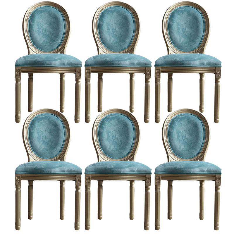 Chaise de salle à manger traditionnelle en velours, chaise latérale à dossier King Louis de 38 pouces avec 4 pieds pour restaurant