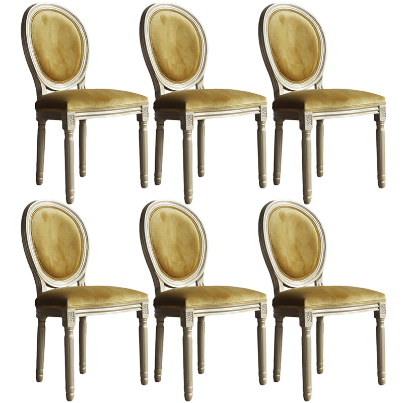 Chaise de salle à manger traditionnelle en velours, chaise latérale à dossier King Louis de 38 pouces avec 4 pieds pour restaurant