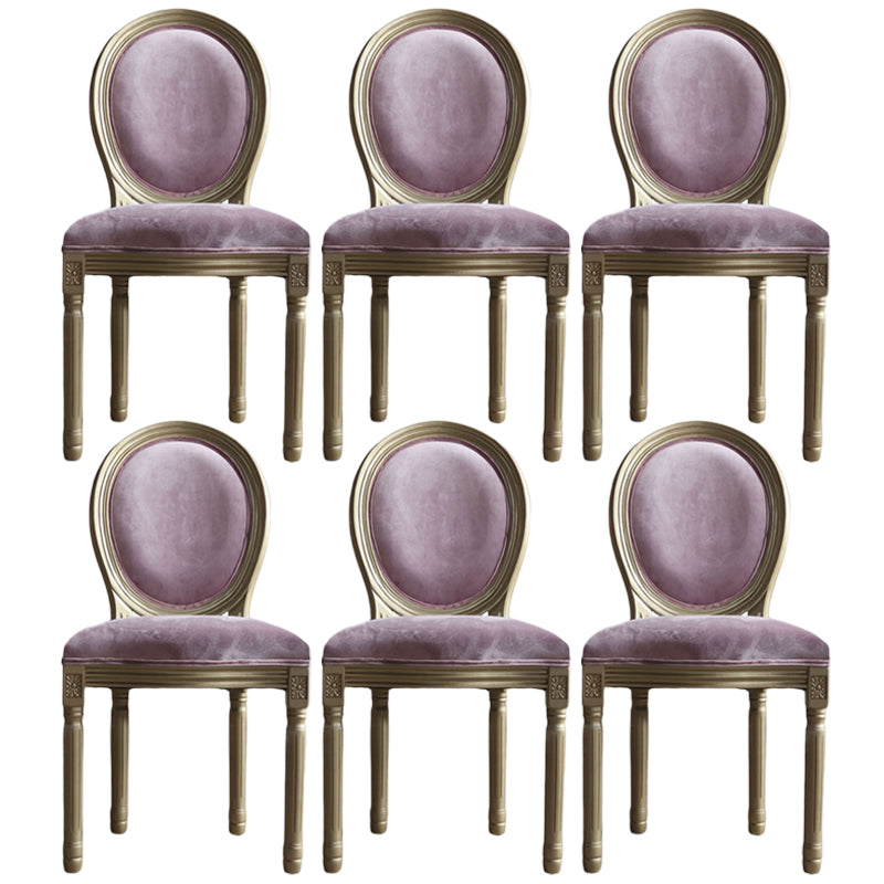 Chaise de salle à manger traditionnelle en velours, chaise latérale à dossier King Louis de 38 pouces avec 4 pieds pour restaurant